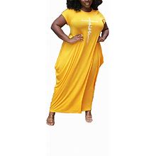 YONGSHENGHUA Womens Faith Oversize Dress Baggy Causal Loose T-Shirt Dress Tunic Dress With Pockets