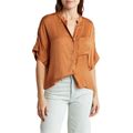 INDUSTRY REPUBLIC CLOTHING Airflow Elbow Sleeve Popover Shirt In Fox At Nordstrom Rack, Size Large