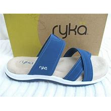 Ryka..Royal Blue..Slip On..Sandals / Flats..New N Box..Sz 12 Wide