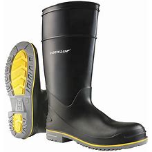 Dunlop 8990800 Rubber Boot, Men's, 11, Knee, Black, Pr