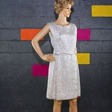 Vintage 1960S Quilted Metallic Dress | Small / Medium