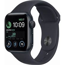 Apple Watch SE (2Nd Gen) (GPS + Cellular, 40Mm) - Midnight Aluminum Case With Midnight Sport Band, M/L (Renewed)