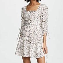 Nicholas Dresses | Nwt Nicholas Ruched Sleeve Bttn Front Dress 0 | Color: Cream/White | Size: 0