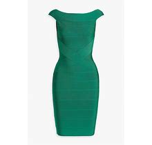 Hervé Léger Bandage Mini Dress - Women - Emerald Dresses - S