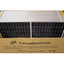 35 (Pallet): Of New Canadian Solar Panel Bifacial Module Mono 385W CS3U-385MB-AG