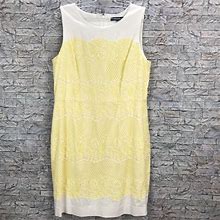 Alex Marie Dresses | Alex Marie White & Yellow Shift Dress Size 16 | Color: White/Yellow | Size: 16