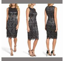 NEW $169 Adrianna Papell Two-Tone Lace Sheath Dress [ SZ 2 ] Q43