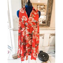 Umgee Dresses | Umgee Hawaiian Style Dress Size L | Color: Red | Size: L