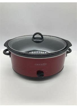 Crock-Pot 7Qt Manual Slow Cooker Red With Lid Model Scv700-Kr Works