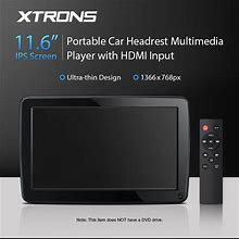 XTRONS 11.6 Inch IPS Screen Portable Car Headrest Multimedia Player HDMI Input Speaker USB SD Slot Support 1080P Video