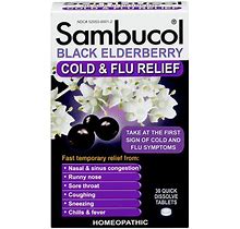 Sambucol Black Elderberry Cold And Flu Relief 30 Tablets