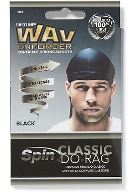 Wav Enforcer Black Do-Rag Wave & Curl Cap
