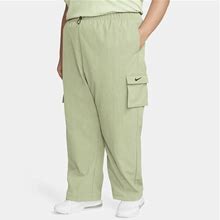 Nike Sportswear Essential Women's High-Waisted Woven Cargo Pants (Plus Size) In Green, Size: 1X | FQ1340-386
