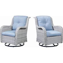 Outdoor Swivel Rcoker Patio Chairs - Outdoor Swivel Patio Chairs Set Of 2 Wicker Chair Patio Furniture Sets With Covered Cushion For Porch Deck Balco