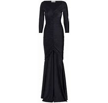 Chiara Boni La Petite Robe Women's Ruched Stretch Jersey Gown - Black - Size 8