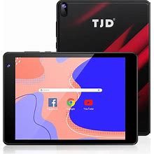TJD 7.5 Inch Android Tablet, 1440X1080 IPS Display, Android 10, 2GB RAM 32GB ROM, 2MP+5MP Dual Camera, Quad-Core Processor, Wi-Fi Bluetooth Google Certified 3500Mah Black Red