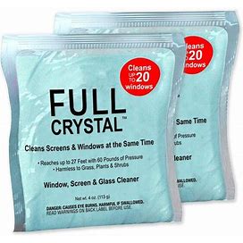 Full Crystal Refill Kit - Two 4 Oz. Crystal Powder Exterior Window Cleaner Packe