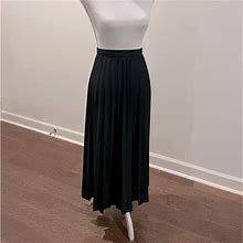 Asos Skirts | Asos Design Long Pleated Skirt. Excellent Condition Size 14 | Color: Black | Size: 14