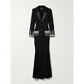 Zuhair Murad Satin-Trimmed Embellished Cady Gown - Women - Black Dresses - S