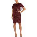 R&M Richards Womens Capelet Knee Length Cocktail And Party Dress