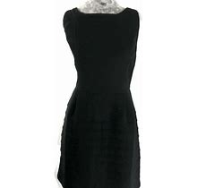 Loft Outlet Sheath Dress Womens Size 10 Black Sleeveless Tiered Lined