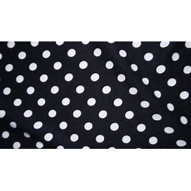 Double Brushed Poly Black Polka Dot Print 65 Poly Spandex Apparel Stretch Fabric 190 GSM 58"-60" Wide By The Yard