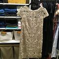 Tadashi Shoji Dresses | Tadashi Shoji Corded Embroidery On Tulle Cap Sleeve Dress - Size 14 Euc | Color: Cream/Tan | Size: 14