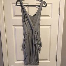 Grey Wrap Dress With Pockets | Color: Gray | Size: M