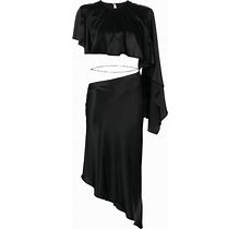Materiel - Asymmetric Silk Dress - Women - Silk/Elastane - S - Black