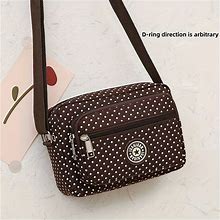 Vintage Polka Dots Pattern Square Bag, Zipper Crossbody Bag, Women's All-Match Purse,$5.99,Solid,Brown,Brown,Reliable,Temu