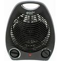 Comfort Zone 750/1,500-Watt Fan-Forced Electric Portable Space Heater With Adjustable Thermostat, Overheat Protection And Safety Tip-Over Switch, Blac