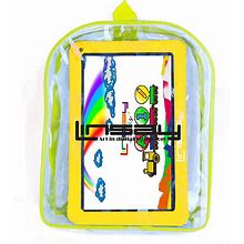 LINSAY New 10.1 Kids Funny Wi-Fi Tablet Pc 64GB Android 13 Dual Camera With Kids Back Pack ,