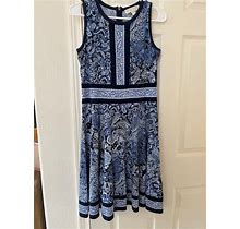 Michael Kors Dress Size 8 Blue And White