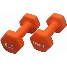 POWERT HEX Neoprene Dumbbell |Coated Colorful Hand Weights In Pair