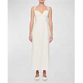 Clea Lucinda Bralette Maxi Dress, White, Women's, S, Casual & Work Dresses Maxi Dresses