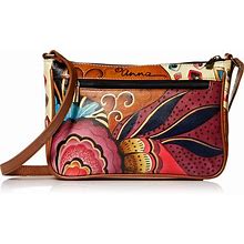 Anna By Anuschka Hand Painted Leather Women's Mini Wide Crossbody