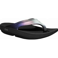 OOFOS Oolala Luxe Sandal, Calypso - Womens Size 10 - Lightweight Recovery Footwear - Reduces Stress On Feet, Joints & Back - Machine Washable -