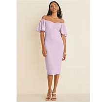Women's Sweetheart Midi Dress - Lilac, Size 2 By Venus