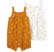 Carter's 2 Pc Baby Girls Sleeveless Sundress | Yellow | Regular 9 Months | Dresses Sundresses | Multi-Pack