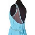 Vintage 60'S Alfred Angelo Baby Blue Dress Size 14 Sheer Overlay Sexy Unique