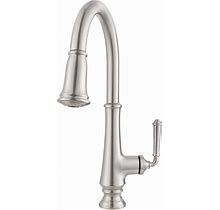 American Standard 4279300.075 Delancey Pull-Down Kitchen Faucet With Sprayer Stainless Steel
