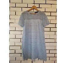 Blue Crochet Dress Medium By Cherokee