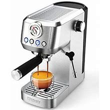 Espresso Machine, 20 Bar Professional Espresso Maker Stainless Steel