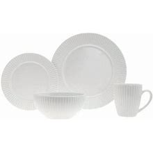 Godinger White Inventure Porcelain Piece Dinnerware Set Service For 4 Size 16