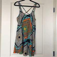 Dina Be Dresses | Backless Paisley Shift Dress | Color: Brown/Green | Size: M