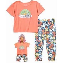 St. Eve Dollie And Me Little & Big Girls 2-Pc. Pajama Set | Orange | Regular 14 | Pajama Sets Kids Pajama Sets