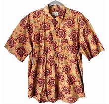 Banana Republic Vintage Safari & Travel Clothing Co. Floral Button Down Shirt M - Men | Color: Brown | Size: M