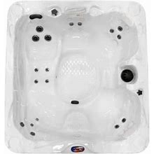 American Spas 110 Volt Square Hot Tub/Cold Plunge Combination Hot Tub In Acrylic In White | 34 H X 78 W X 78 D In | Wayfair