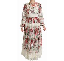Dolce & Gabbana Dress Multicolor Floral Sheath Maxi It38 / Us4 / Xs