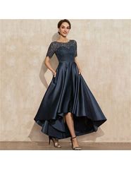 Image result for Jjshouse A-Line High Neck Floor-Length Chiffon Lace Evening Dress